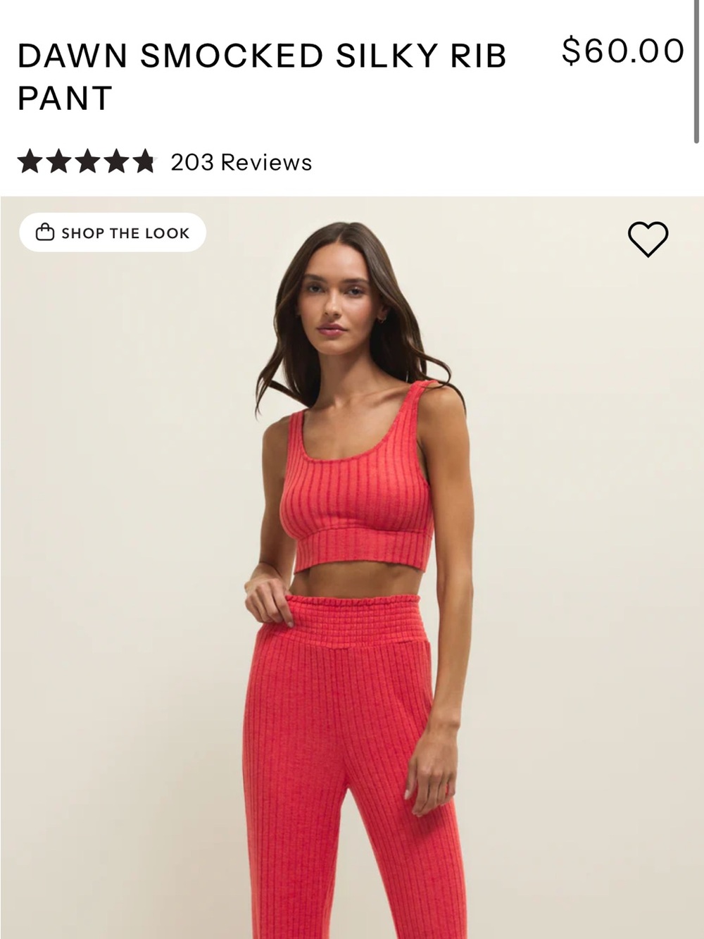 ZSupply Dawn Ribbed Wide-Leg Knit Pants - Red - Picture 3 of 4